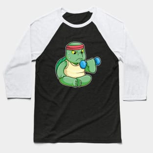 Turtle at Biceps Exercises with Dumbbell Baseball T-Shirt